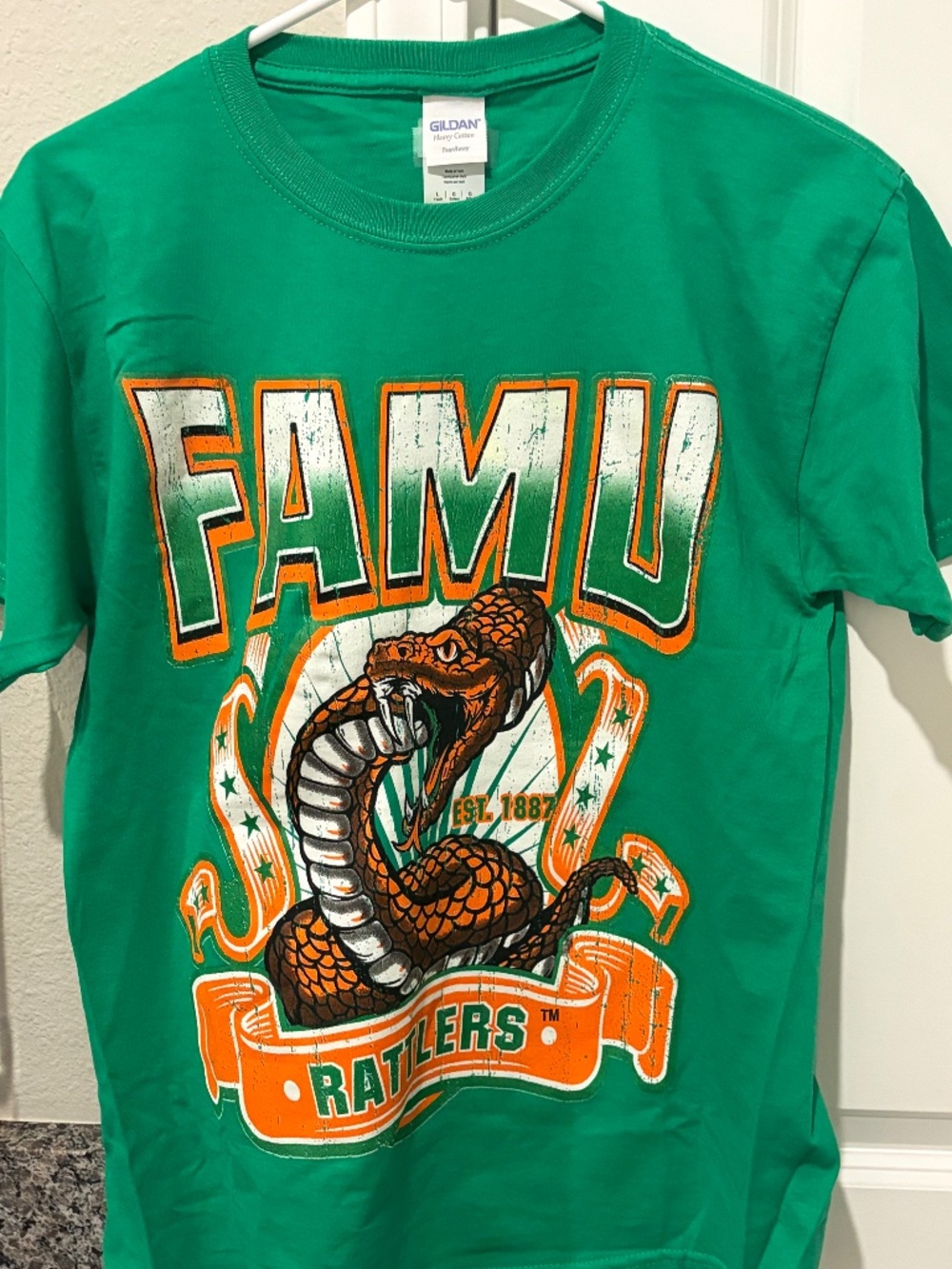 Florida A&M Rattlers Youth Large T-Shirt Made by Gildan